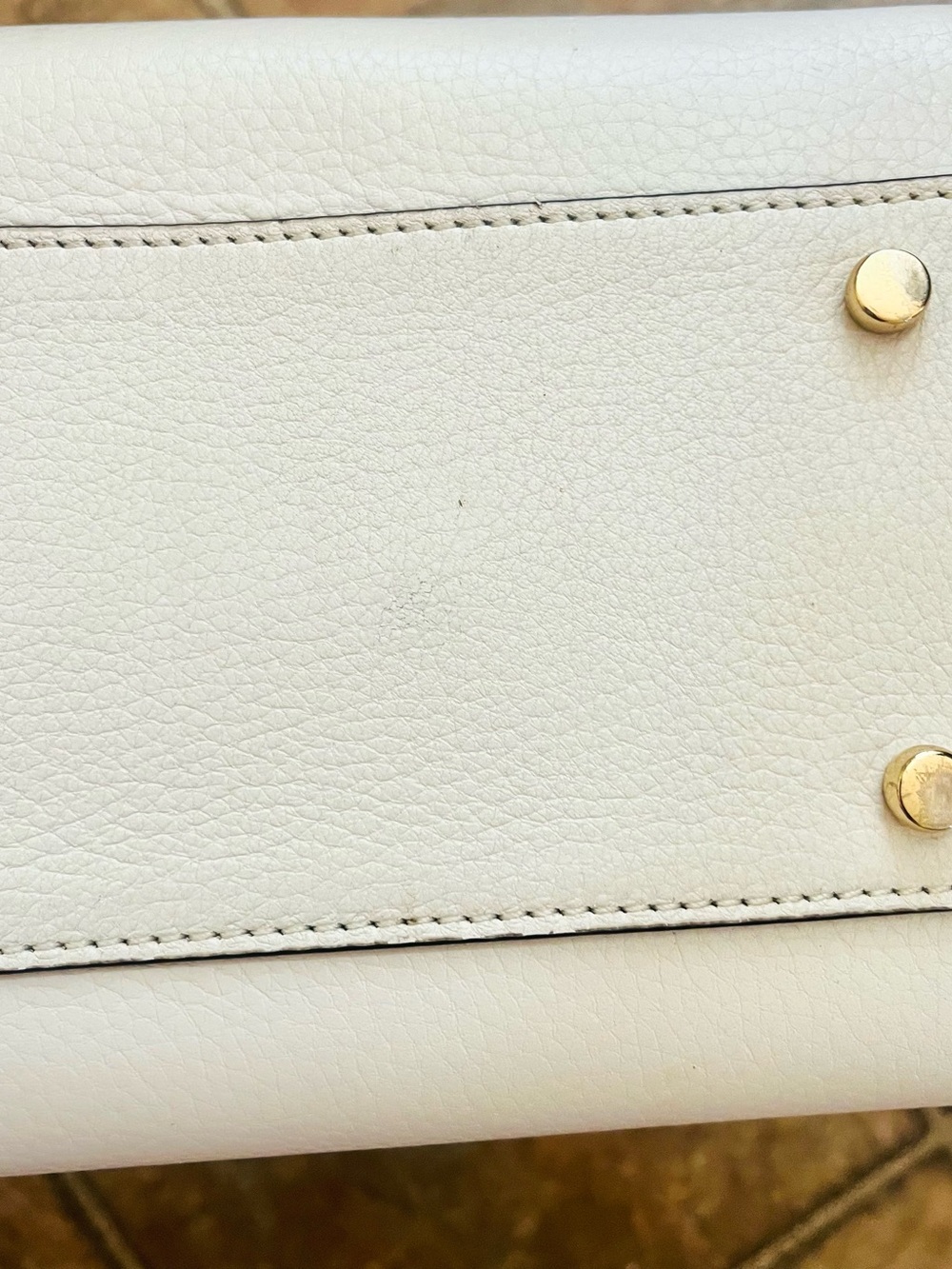 Kate Spade White Leather Faye Drive Etta Daisy Cutout Satchel Tote Bag EUC - Picture 5 of 16